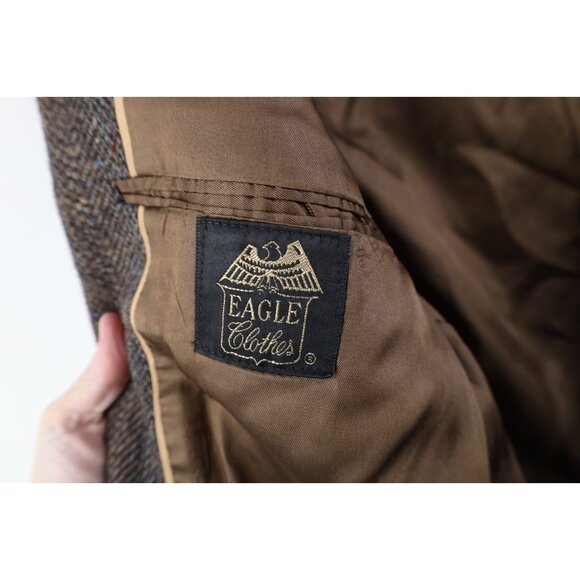 Vintage 60s Streetwear Mens 36R Rainbow Fleck Wool Tweed Suit Blazer Jacket USA - Picture 11 of 16